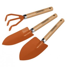 Conjunto Ferramentas p/ Jardim c/03 Peças Metálicas Tramontina