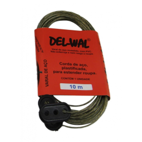Varal de Aço Revestido Multiuso 10m Super Resistente Del-Wal