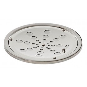 Grelha com Caxilho Redonda Aço Inox Abre/Fecha 10x10cm Estilmax