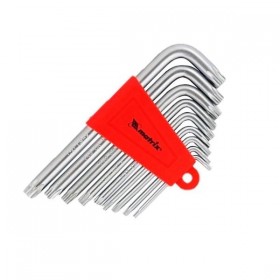 Jogo Chaves Hexagonais Torx Longas Acetinado, T10 - T50 9 Pçs MTX