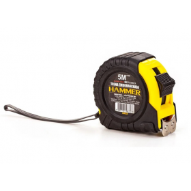Trena de Aço Fita Metálica 5m x 19mm Emborrachada c/ Trava Hammer
