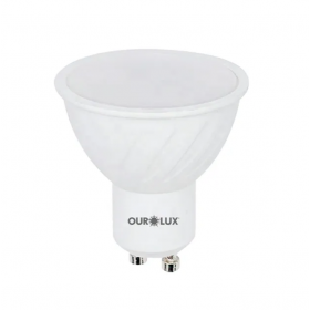 Lâmpada Super LED Dicróica GU10 7W Bivolt Branco Frio 6500K Ourolux