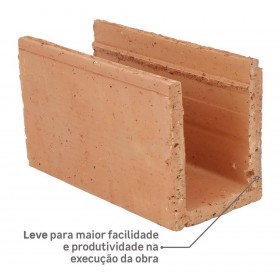 Canaleta Cerâmica 11,5 x 14 x 24cm Nova Cerâmica