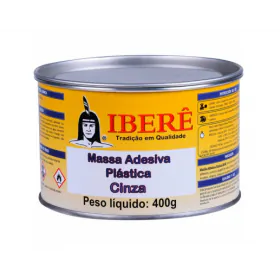 Massa Adesiva Plástica Cinza 400g c/ Catalizador Iberê