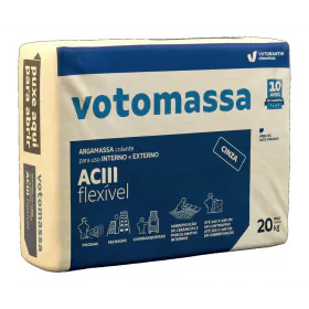 Argamassa Flexível Colante AC3 Cinza 20Kg Votomassa Votoran