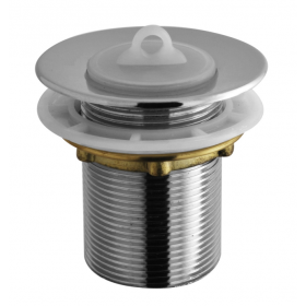 Válvula Tanque Lavanderia 1.1/2" Metal Cromada s/ Ladrão Hidroprata