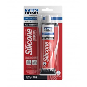 Adesivo Silicone Acético Alta Temperatura Vermelho 50g Tekbond