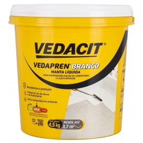 Manta Líquida Impermeabilizante p/ Lajes Vedapren Branco 4,5kg Vedacit