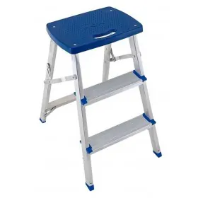 Escada Doméstica Banqueta Alumínio 3 Degraus MOR