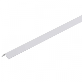 Cantoneira Tipo L Sobrepor Abas Iguais para Parede Alumínio Branca 3m x 5/8" (1,58cm) Metalkit