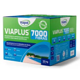 Argamassa Polimérica Flexível c/ Fibras Viaplus 7000 18kg Viapol