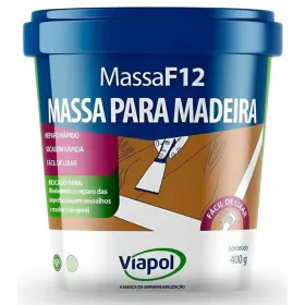 Massa para Madeira F12 Branca 400g Viapol