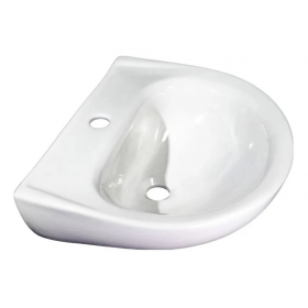 Lavatório para Coluna Louça Esmaltado Branco 44,5cmx40cm Évora Luzarte