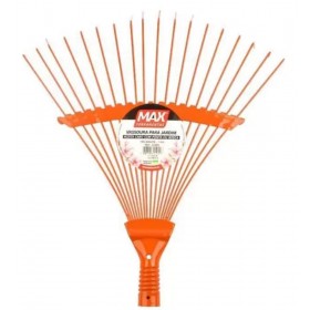 Vassoura de Aço Carbono p/ Grama Jardim Regulável 18 Dentes Max