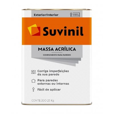 Massa Acrílica Branca Lata 25kg Suvinil