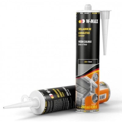 Selante Veda Calhas Cinza W-Max 439g / 280ml Wurth