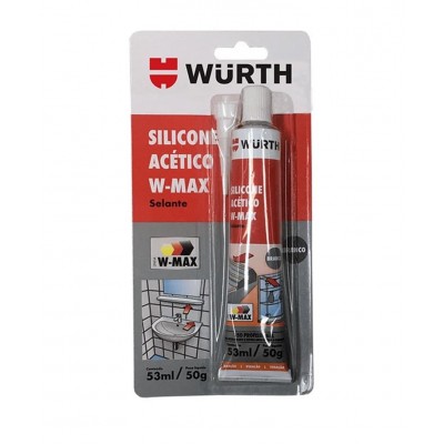 Adesivo Silicone Acético Premium Branco 50g / 53ml W-Max Wurth