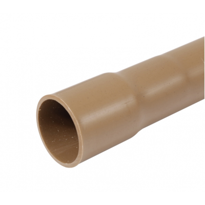 Cano Tubo PVC Soldável Marrom P/ Água Fria 1.1/2" 50mm C/ 6m Amanco