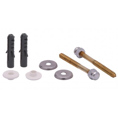 Kit Parafusos p/ Fixação Vaso e Bidê Bucha 10mm Super Luxo Rieti