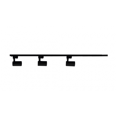 Kit Trilho Eletrificado 1m c/ 03 Spots LED 10W 3000K Bivolt Preto Ourolux