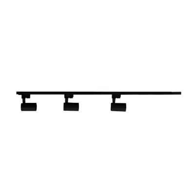 Kit Trilho Eletrificado 1m c/ 03 Spots LED 10W 3000K Bivolt Preto Ourolux