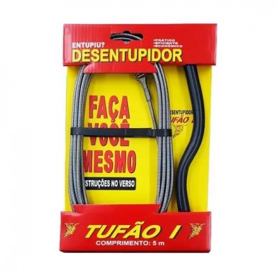 Desentupidor Tufão de Canos Profissional c/ Mola Rotativa 5m Overtime