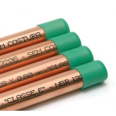 Tubo Cobre Classe E p/ Água 15mm 1/2" 1m Eluma