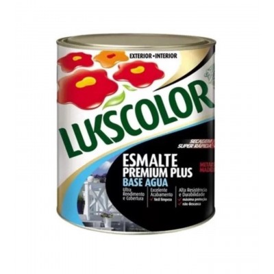 Esmalte Base Água Premium Fosco Branco 0,9L Lukscolor