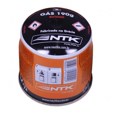 Cartucho Gás Butano Descartável 190g p/ Maçarico / Fogareiro Nautika