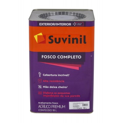Tinta Acrílica Fosco Completo Premium Branco Neve Fosco 18L Suvinil