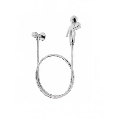 Ducha Higiênica Cromada C/ Registro 1/4 Volta 1,20mt Blukit