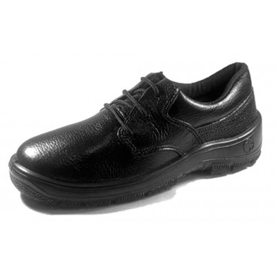 Sapato Segurança Couro Preto c/ Cadarço e Biqueira PVC 38 Eurofoot