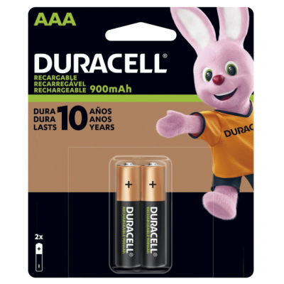 Pilha Bateria Alcalina Palito Tipo AAA c/ 02 Unidades Duracell