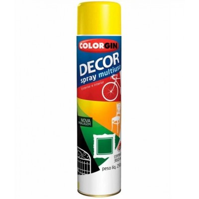 Tinta Spray Decor Multiuso Amarelo Brilhante 360ml Colorgin