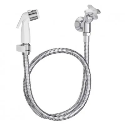 Ducha Higiênica Branca C/ Registro 1/4 Volta 1,20mt Deca Max