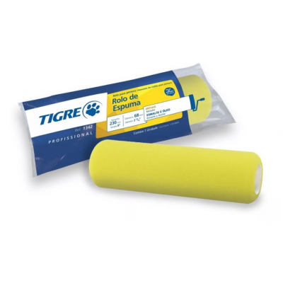 Rolo Espuma Poliéster Amarelo s/ Cabo 23cm 1342 Tigre