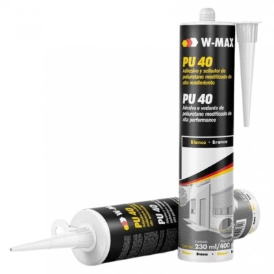Selante PU 40 Construção p/ Colagens e Vedações Branco 400g Wurth