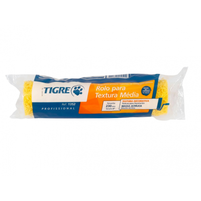 Rolo Fibra de Vinil p/ Textura Média 23cm sem Cabo 1352 Tigre