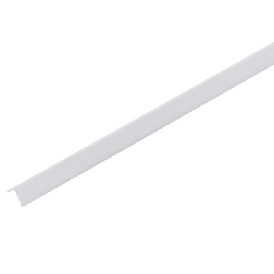 Cantoneira Tipo L Sobrepor Abas Iguais para Parede Alumínio Branca 3m x 1/2" (1,27cm) Metalkit