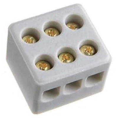 Conector Cerâmico Porcelana Tripolar P/ Chuveiro Interneed