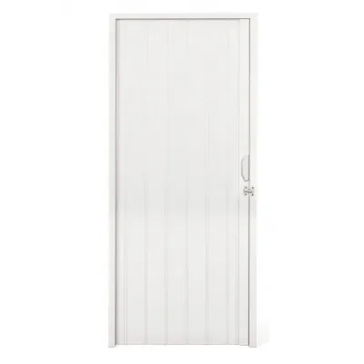 Porta Sanfonada em PVC Branco Neve 2,10m x 0,84m Plasflex
