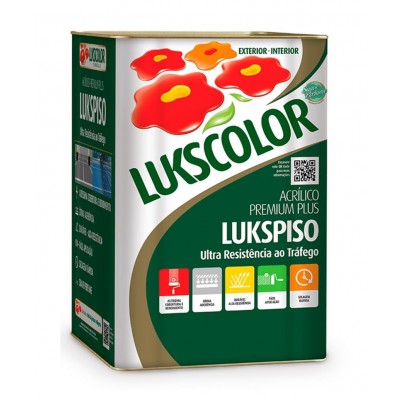Tinta p/ Piso Acrílico Premium Plus Lukspiso Branco 18L Lukscolor