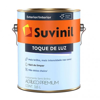 Tinta Acrílica Semi Brilho Toque de Luz Branco Neve 3,6L Suvinil