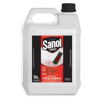 Limpador Profissional Pós-Obra 5L Sanol Pró