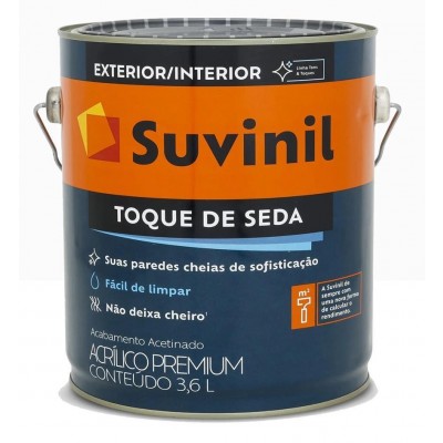 Tinta Acrílica Acetinada Toque de Seda Branco Neve 3,6L Suvinil