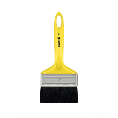 Pincel Trincha p/ Tintas Esmalte e Óleo Cerda Preta 519 4" Tigre