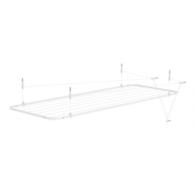 Varal de Teto Reforçado Retrátil Branco 140cm x 56cm VTB14056 Brasforma