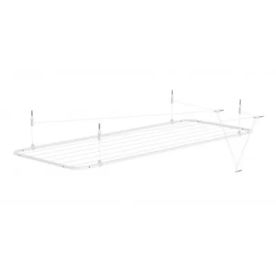 Varal de Teto Reforçado Retrátil Branco 140cm x 56cm VTB14056 Brasforma