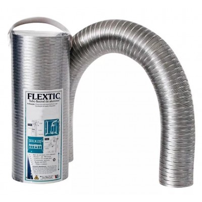 Tubo Duto Alumínio Flexível p/ Exaustão 150mm x 3,0m Flextic WDB