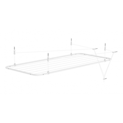 Varal de Teto Reforçado Retrátil Branco 120cm x 56cm VTB12056 Brasforma